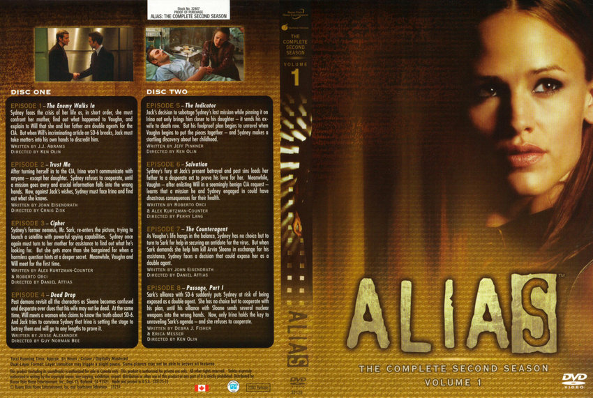 Alias Season 2 - TV DVD Custom Covers - 225alias Season 2 Discs 1 And 2 ...