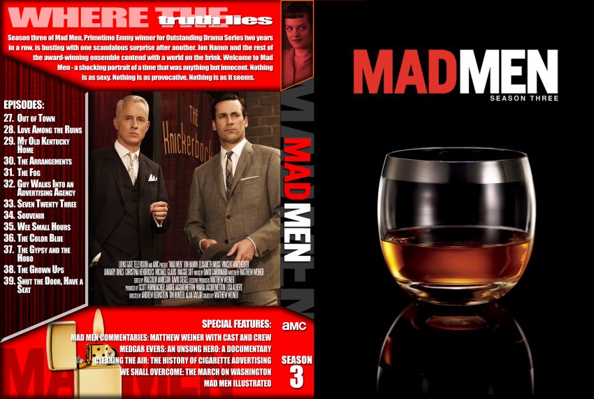 Mad Men Season 3 Tv Dvd Custom Covers Mad Men Season 3 Dvd Covers 