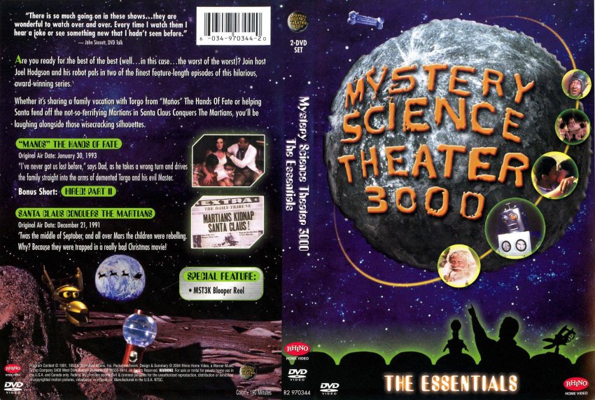 Mystery Science Theater 3000 - The Essentials - TV DVD Scanned Covers ...