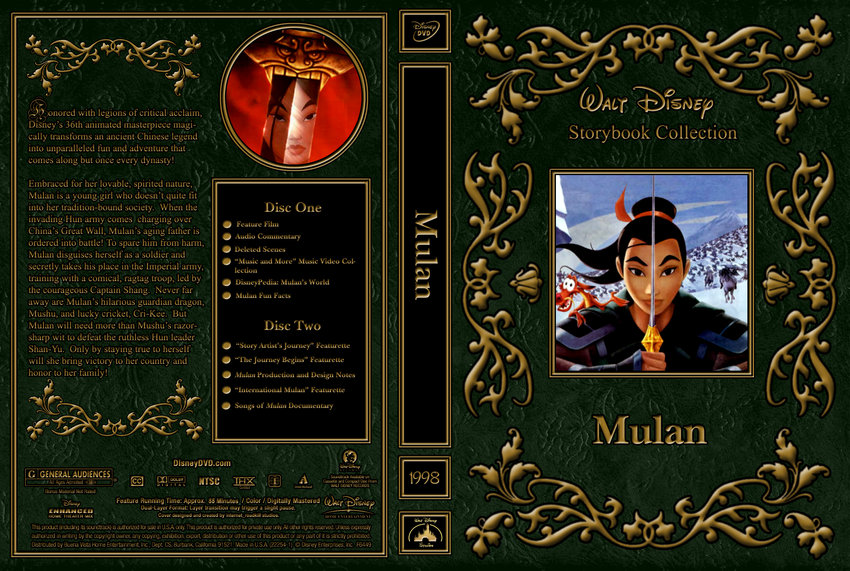 Mulan - Movie DVD Custom Covers - 1998 Mulan :: DVD Covers