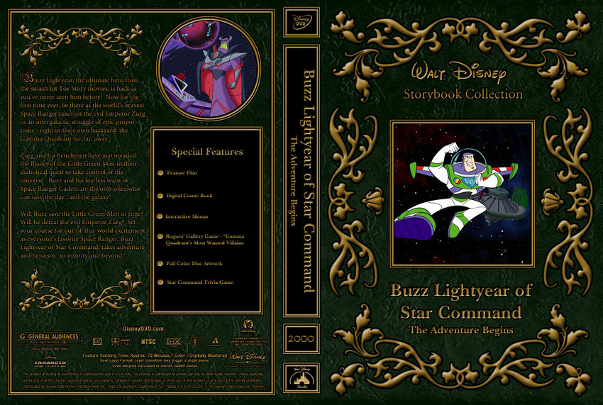 Buzz Lightyear Of Star Command The Adventure Begins Movie Dvd Custom Covers 2000 Buzz