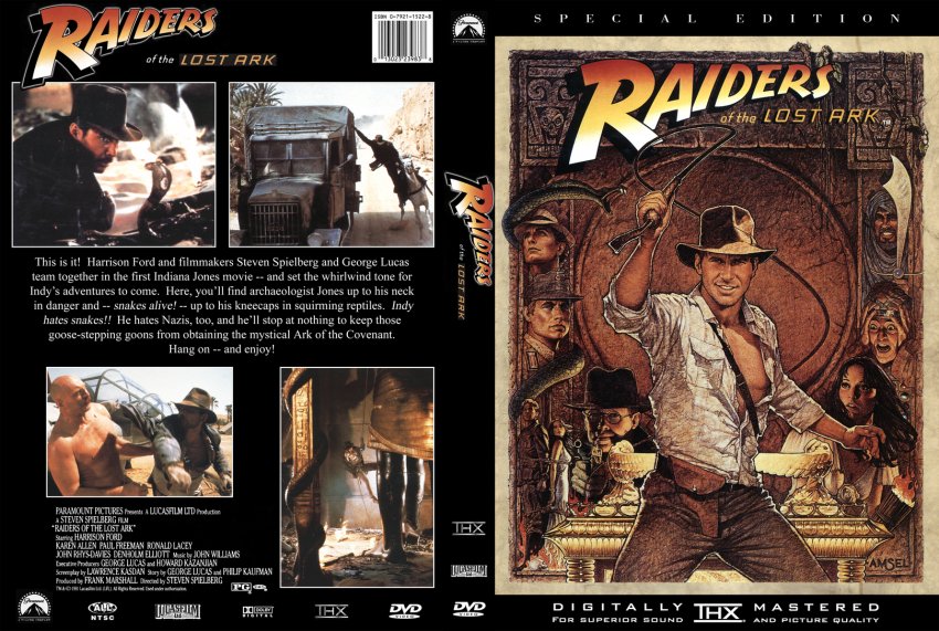 Raiders Of The Lost Ark Movie DVD Custom Covers 211rotla cstm3