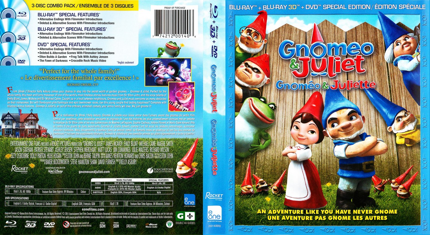 Gnomeo And Juliet - English French - Bluray - Movie Blu-Ray Scanned ...