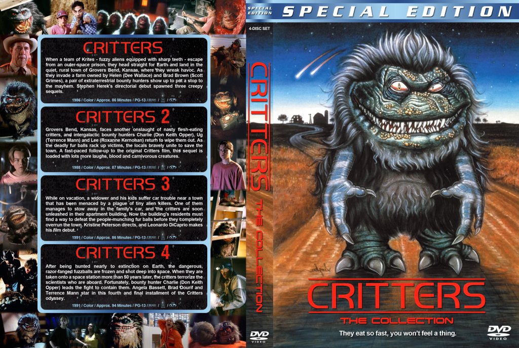 Critters Collection Movie DVD Custom Covers Critters Quad DVD Covers