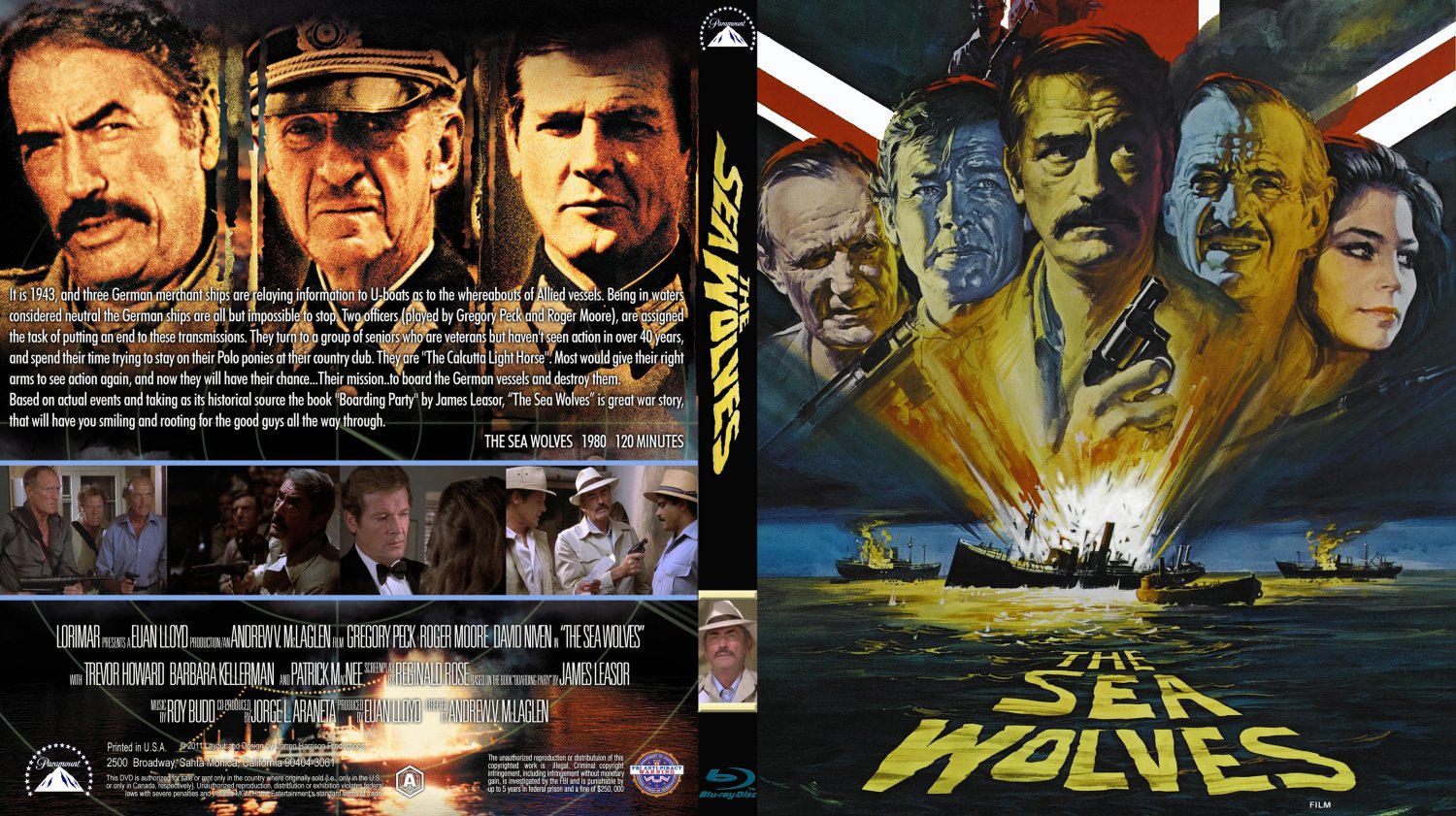 The Sea Wolves - Movie Blu-Ray Custom Covers - Sea Wolves Custom Cover