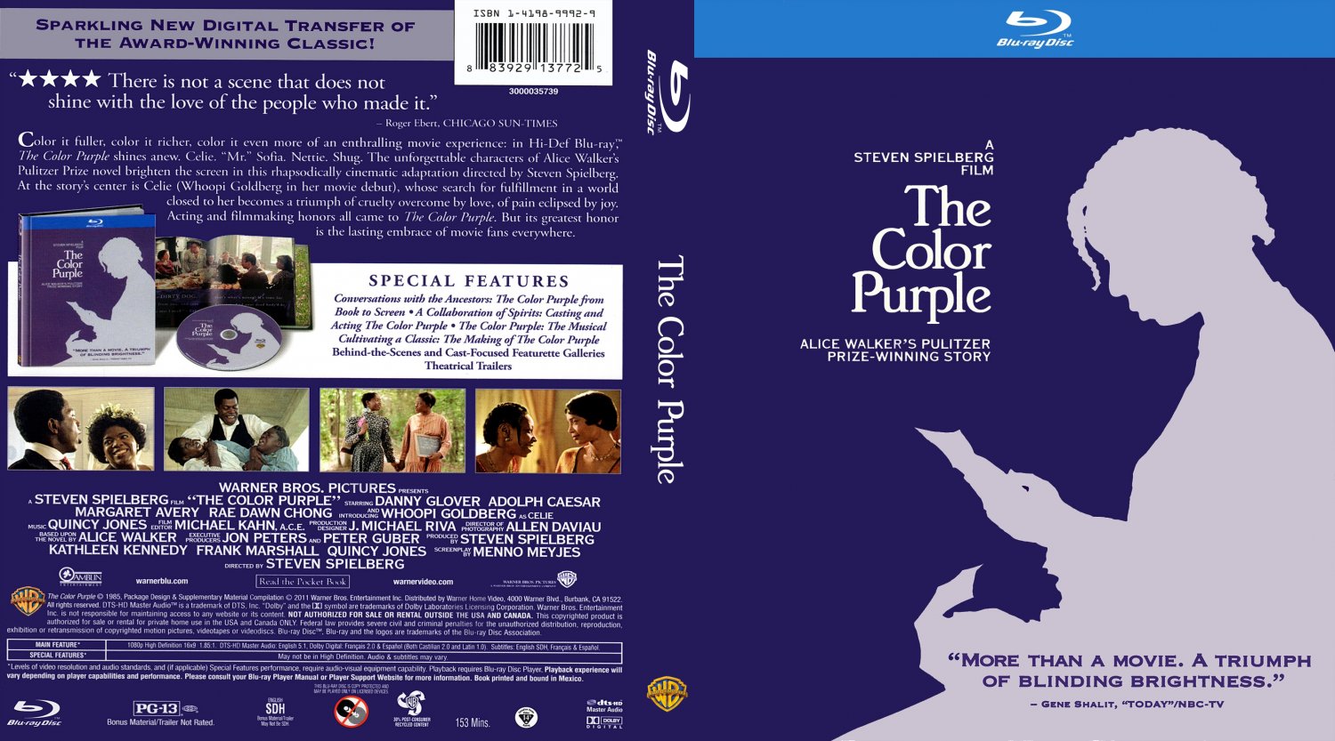The Color Purple Movie BluRay Scanned Covers Color Purple The