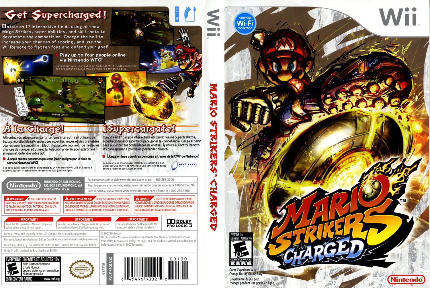 mario strikers charged football wii