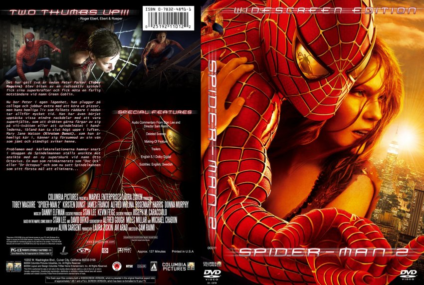 Spider-man 2 Custom - Movie DVD Custom Covers - 262SPIDER-MAN 2 EP ED