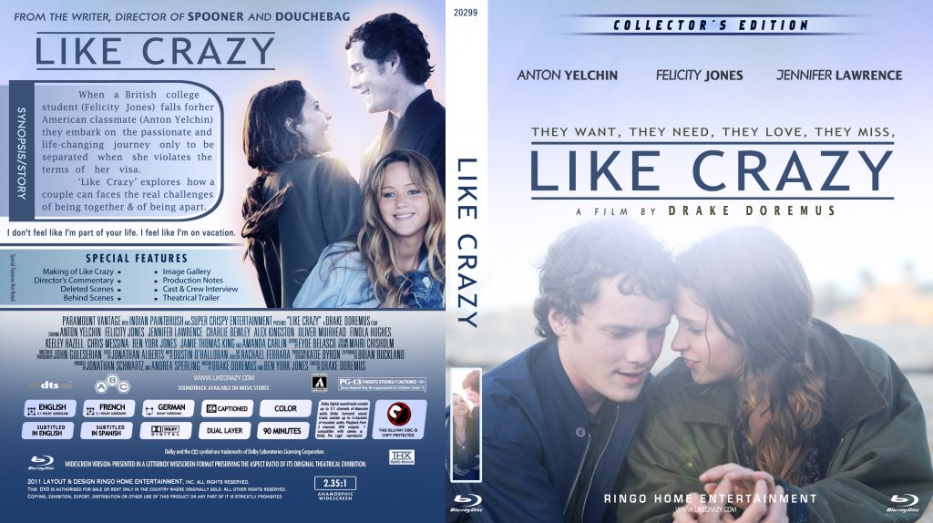 Like Crazy (2017) Movie Dvd 