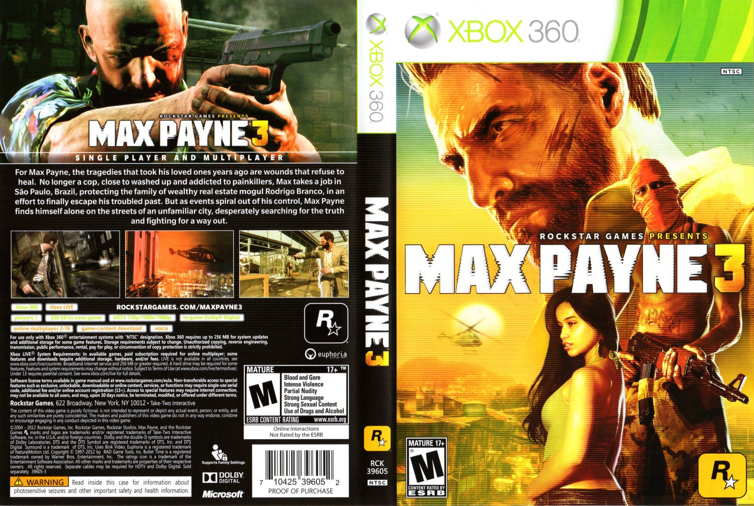 Max Payne 3 Xbox 360 Game Covers Xbox 360 Max Payne 3