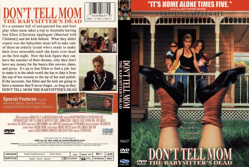 Dont Tell Mom The Babysitters Dead Movie DVD Custom Covers 280Dont