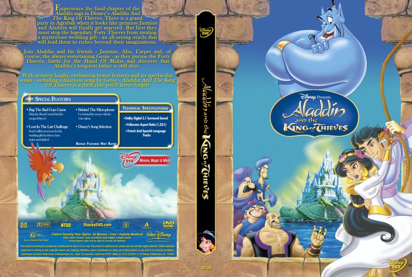 Aladdin And The King Of Thieves - Movie DVD Custom Covers - 280aladdin ...