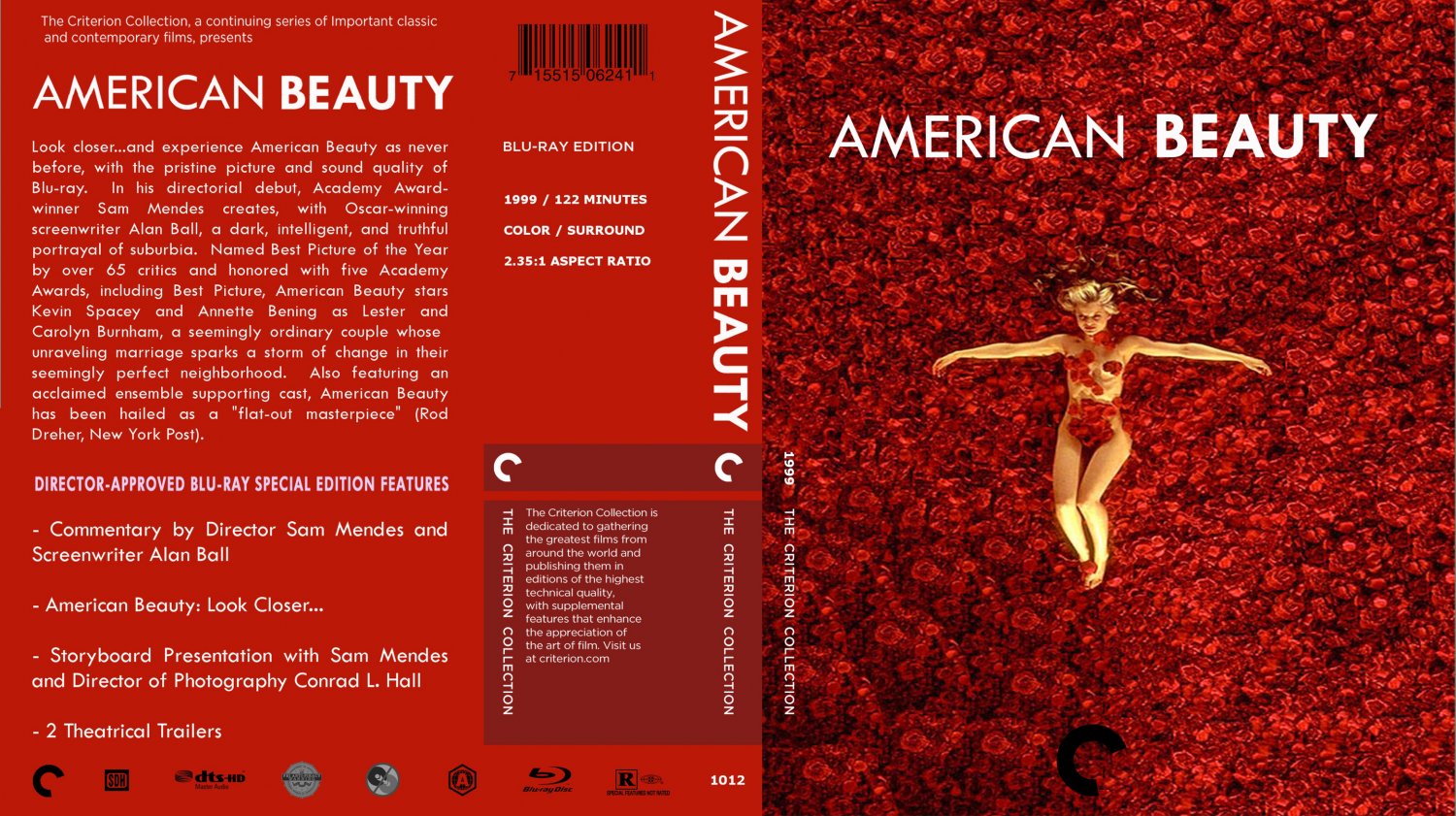 American Beauty Movie Blu Ray Custom Covers American Beauty The Criterion Collection