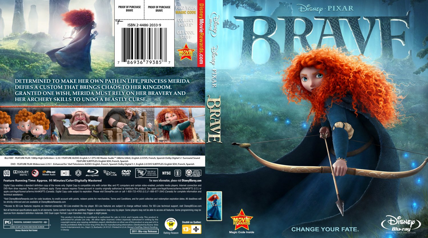 Brave - Movie Blu-Ray Custom Covers - Brave Br :: DVD Covers