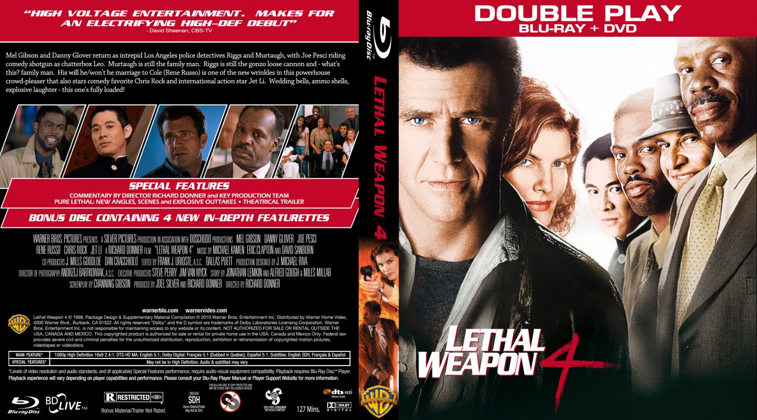 Lethal Weapon 4 - Movie Blu-Ray Custom Covers - Lethal Weapon 4 ...