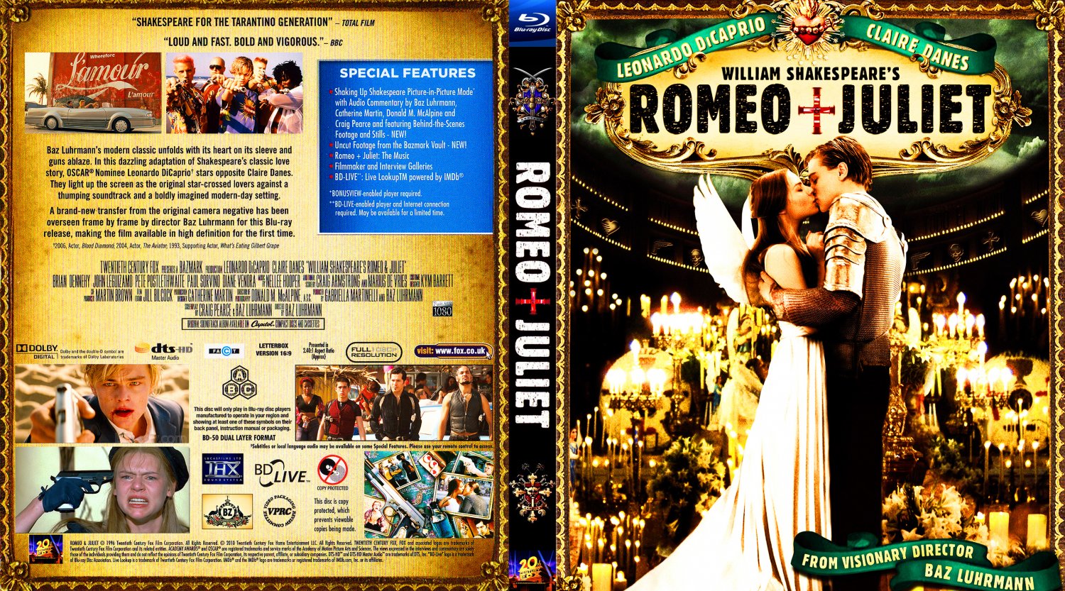 ROMEO JULIET Movie BluRay Custom Covers ROMEO JULIET DVD Covers
