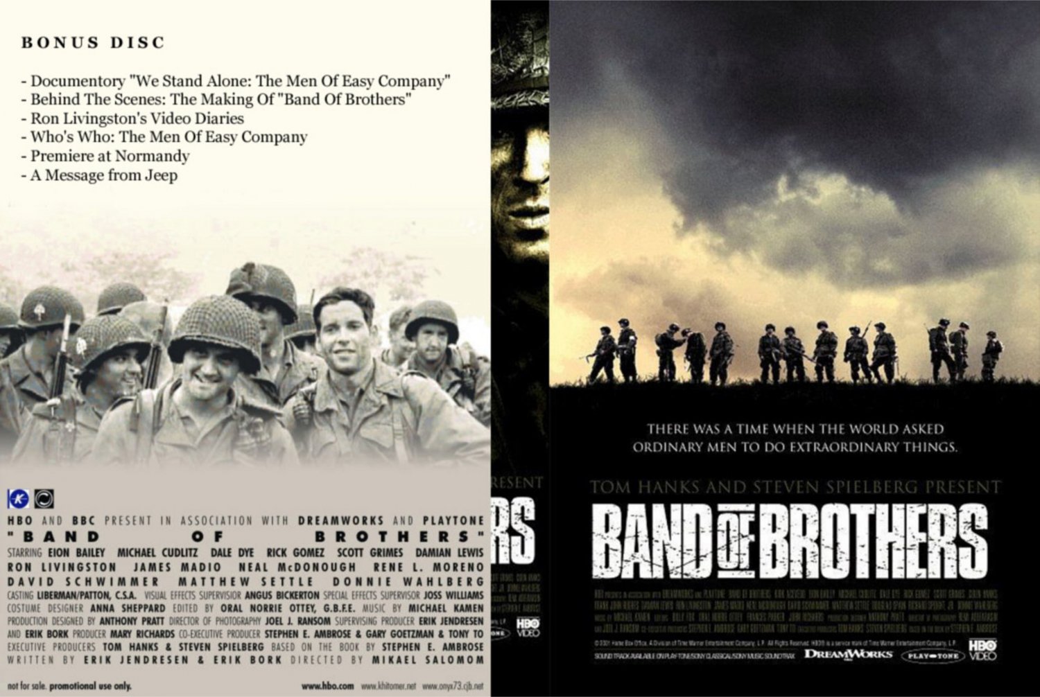 Band Of Brothers Disc 6 Bonus - Tv Dvd Custom Covers - Band Of Brothers 