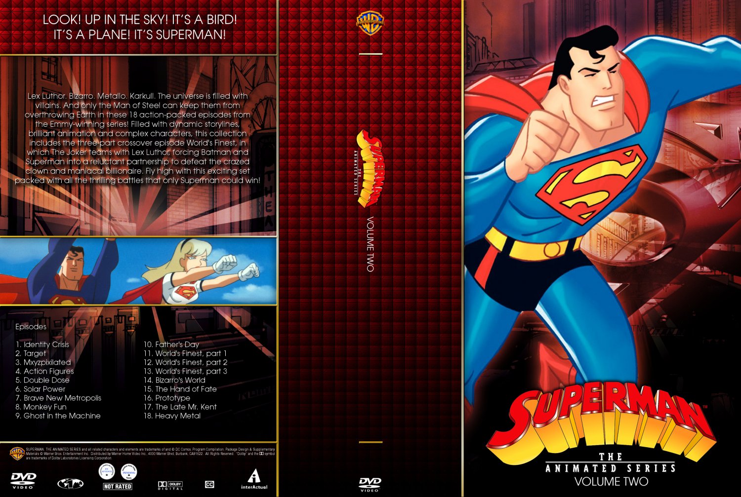 Superman The Animated Series Volume 2 Tv Dvd Custom Covers Superman