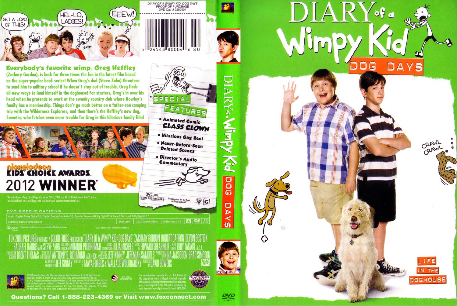 Diary Of A Wimpy Kid Dog Days Movie DVD Scanned Covers Diary Of A 