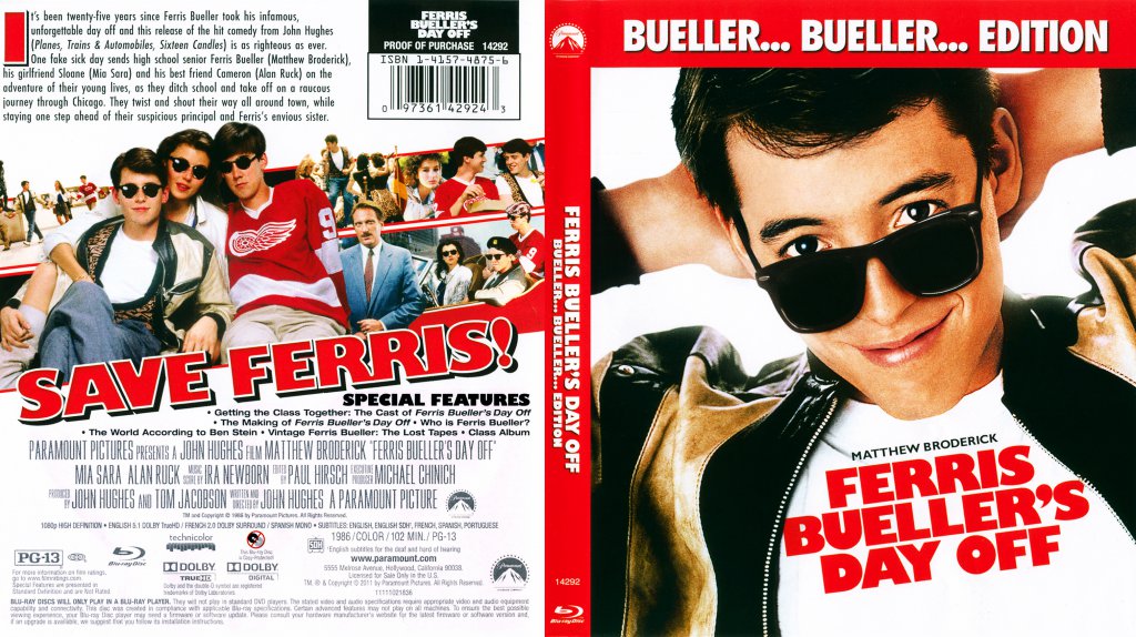 Ferris Bueller's Day Off - Bueller Edition - Movie Blu-Ray Scanned ...