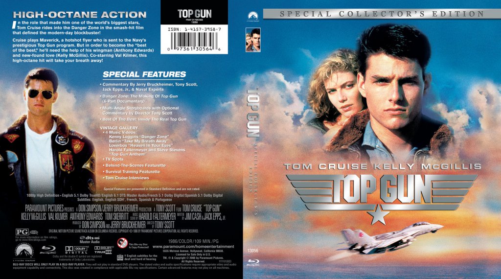 Top Gun Movie Blu Ray Scanned Covers Top Gun Bluray Dvd Covers