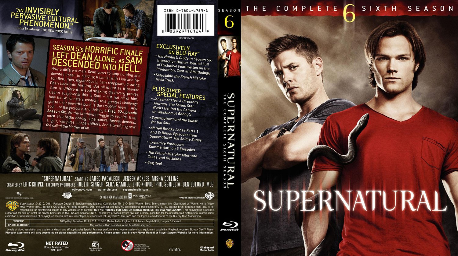 Supernatural Season 6 Free http://www.dvd-covers.org/art/Blu_Ray ...