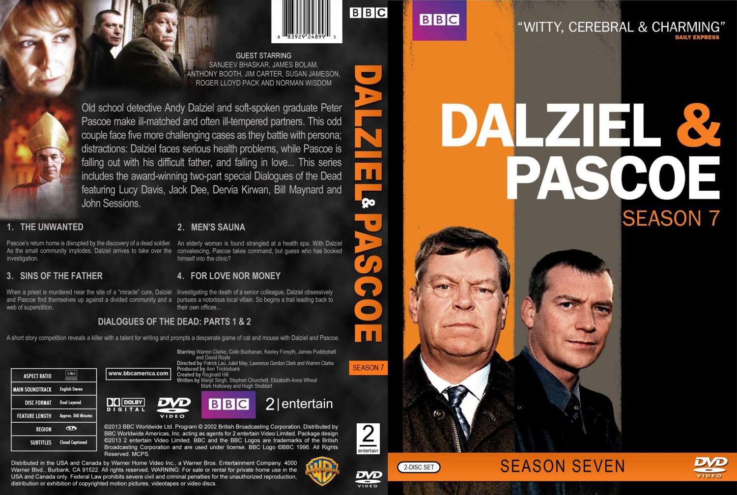 Dalziel & Pascoe - Season 7 - TV DVD Custom Covers - DP-S7 :: DVD Covers