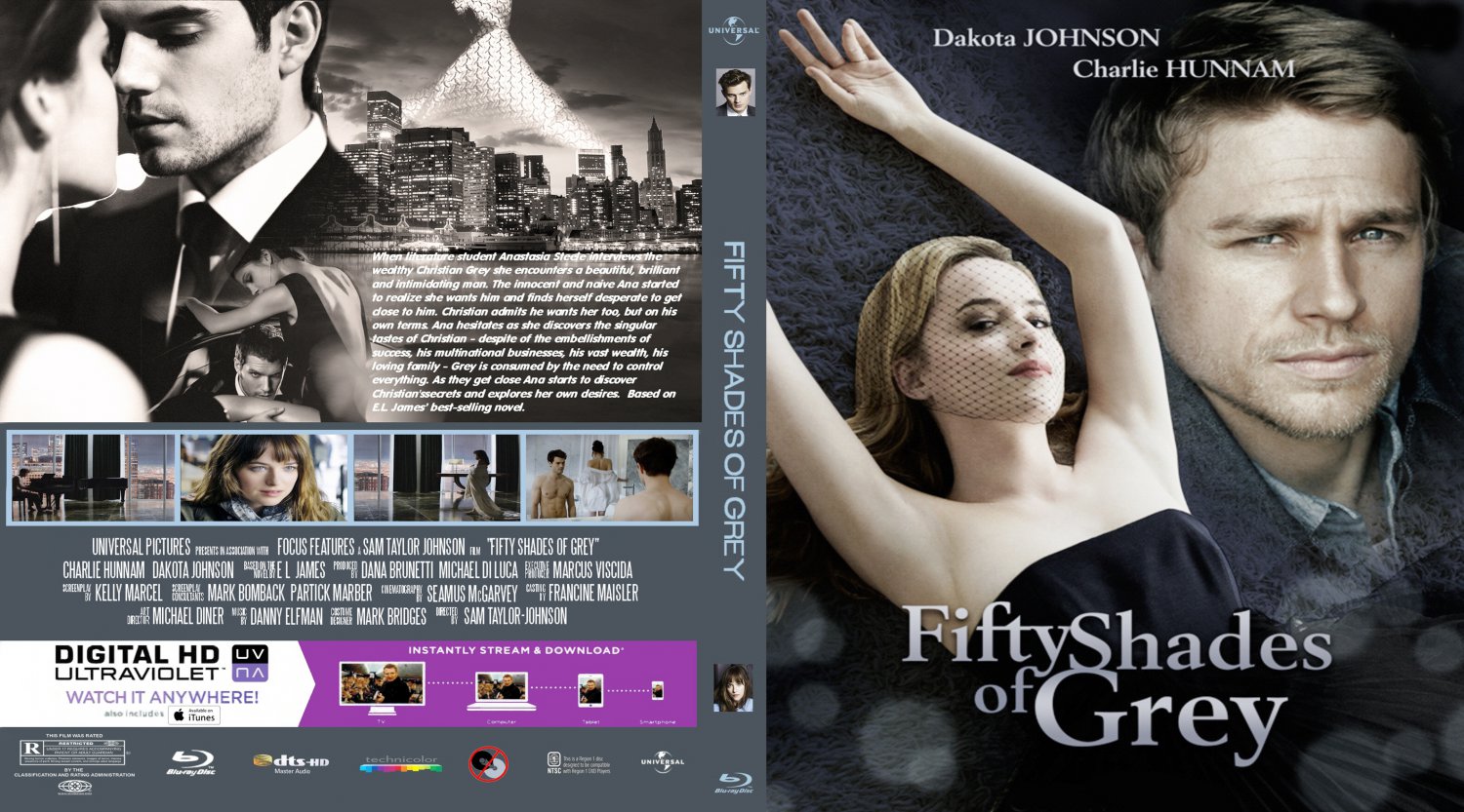 Fifty Shades Of Grey - Movie Blu-Ray Custom Covers - Fifty Shades Of ...