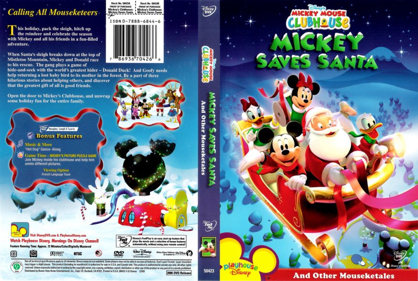 Mickey Saves Santa Movie Dvd Custom Covers 669mickeysavessanta Dvd Covers