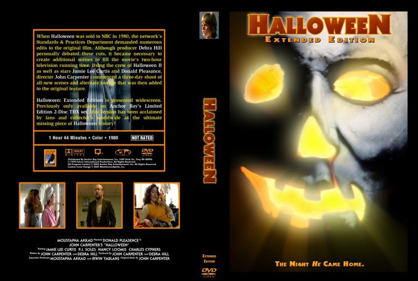 Halloween Extended Edition Movie DVD Custom Covers Halloween1 Ext