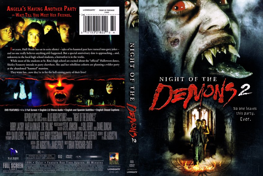 Night Of The Demons Movie DVD Custom Covers Night Of The Demons DVD Covers