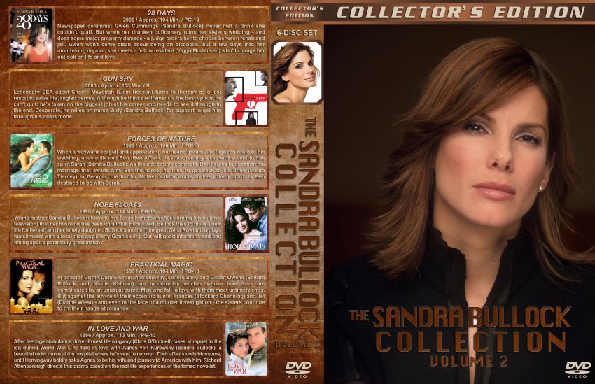 Sandra Bullock Collection Vol 2 Movie DVD Custom Covers Sandra