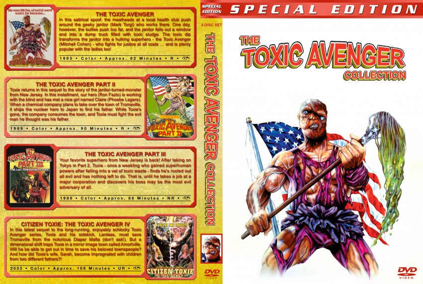 The Toxic Avenger Collection Movie DVD Custom Covers The Toxic Avenger Collection DVD Covers