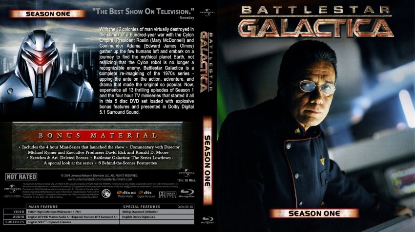 Battlestar Galactica Season 1 Blu Ray - Movie Blu-Ray Custom Covers