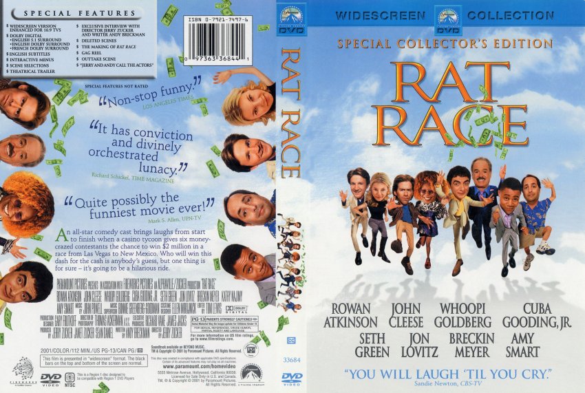 Rat Race Movie DVD Scanned Covers 211ratrace Scan Hires DVD Covers