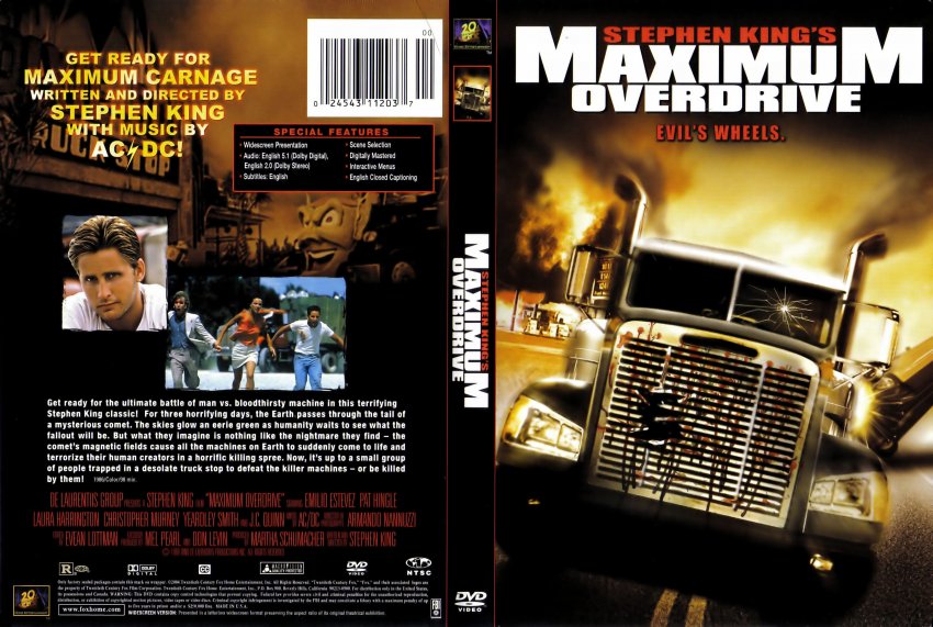 Maximum Overdrive - Movie DVD Scanned Covers - 2121Maximum Overdrive ...