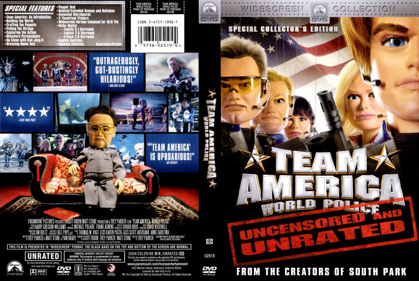 Team America: World Police - Unrated Version - Movie DVD Scanned