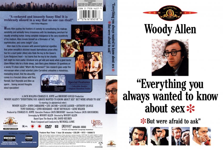 Everything You Always Wanted To Know About Sex But Were Afraid To Ask Movie Dvd Scanned Covers
