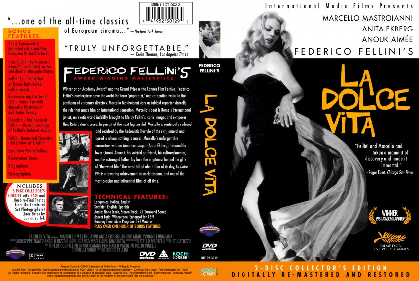 La Dolce Vita Movie Dvd Scanned Covers 82818281la Dolce Vita Cover1