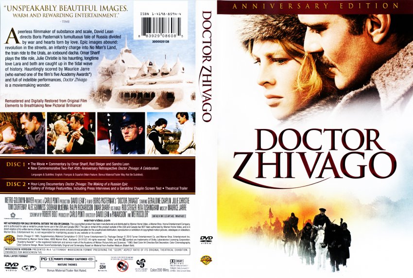 Doctor Zhivago Anniversary Edition - Movie DVD Scanned Covers