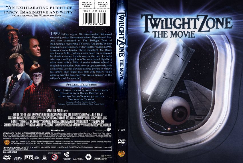 Twilight Zone - The Movie - Movie DVD Scanned Covers