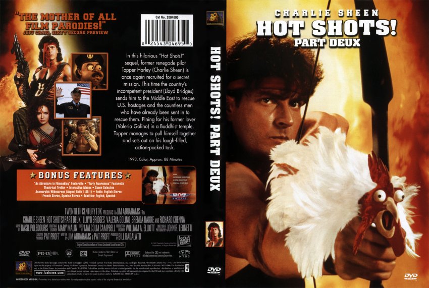 hot shots part 2 cover 1 - Movie DVD Scanned Covers - hot shots part 2