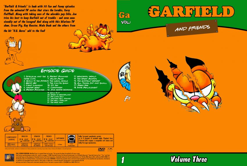 Garfield And Friends Volume 3 Disc 1