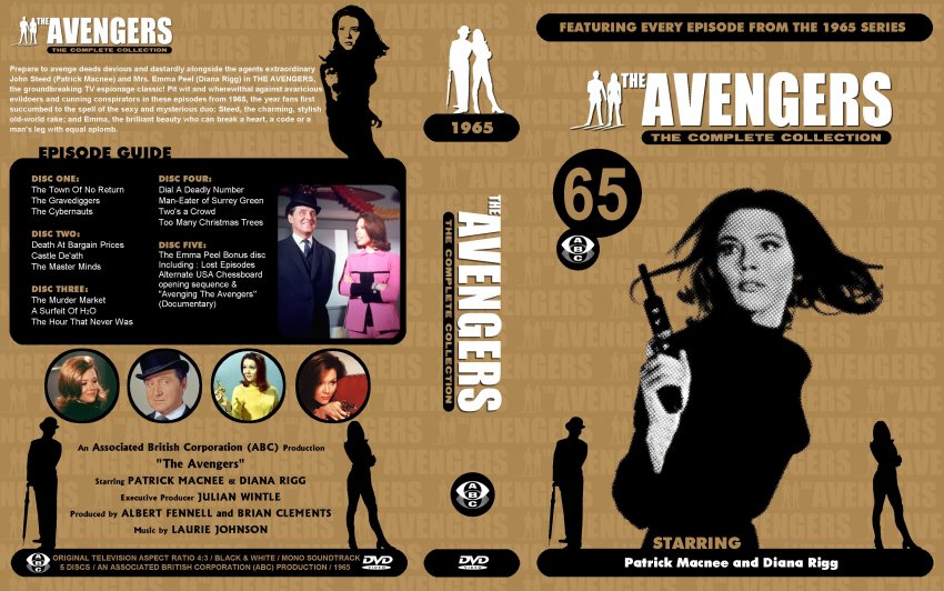 AVENGERS '65 TV DVD Custom Covers 1652AVENGERS 65 DVD Covers