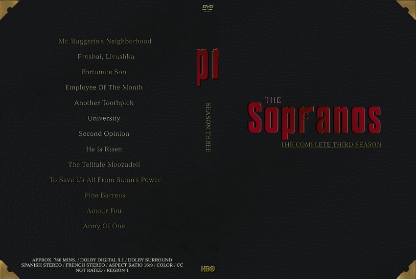 The Sopranos Season 3 spanning spines