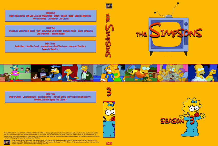 The Simpsons Season 3-TV Cartoon Collection