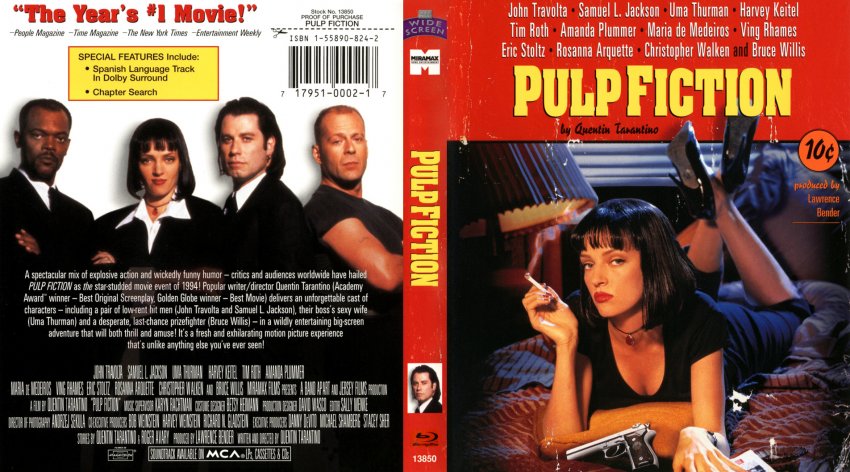 Pulp Fiction - Movie Blu-Ray Scanned Covers - Pulp Fiction - English ...