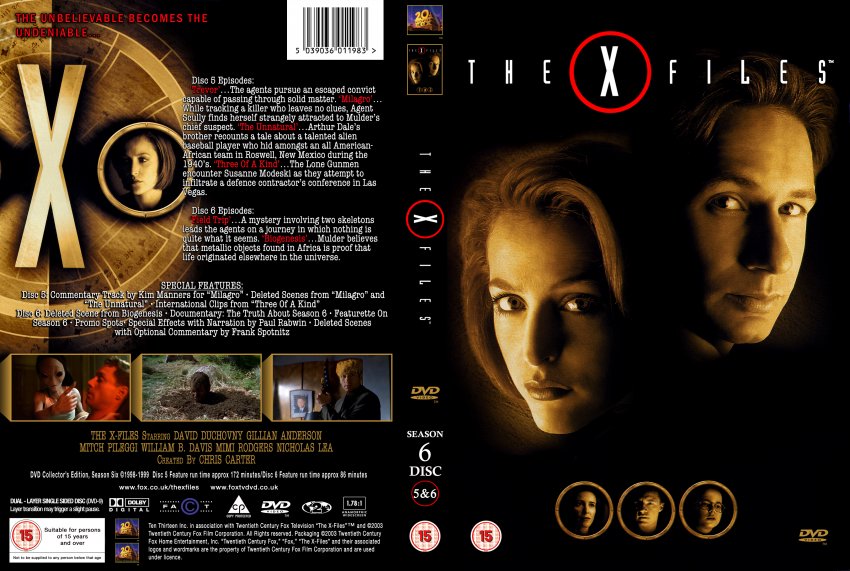 X Files Season 6 Disc 5 & 6