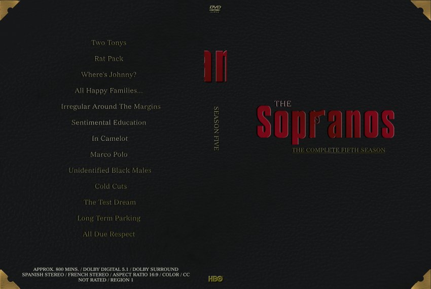 The Sopranos Season Five spanning spines