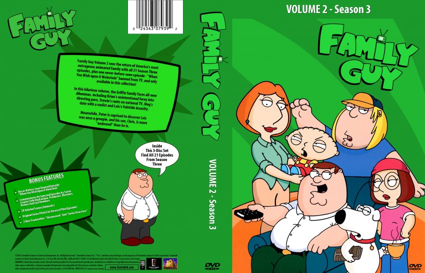 Family Guy Volume 2 Custom (for Slim-triple Case) - TV DVD Custom ...